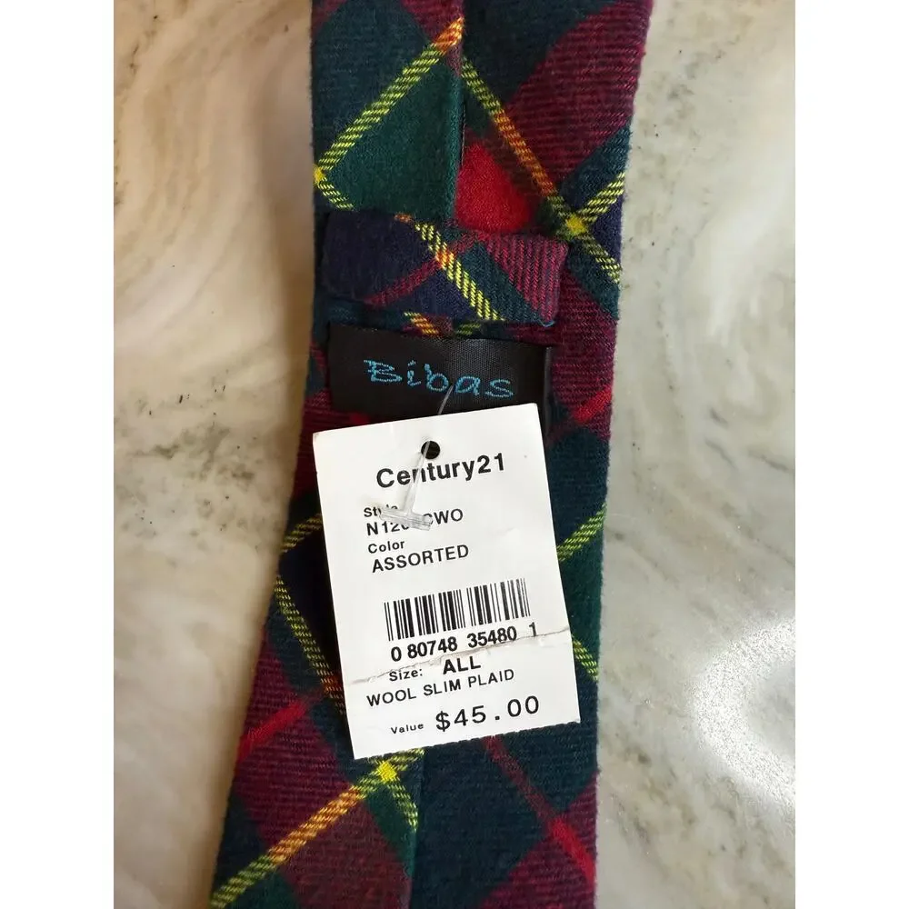 VintageTartan Plaid Cotton Flannel Tie